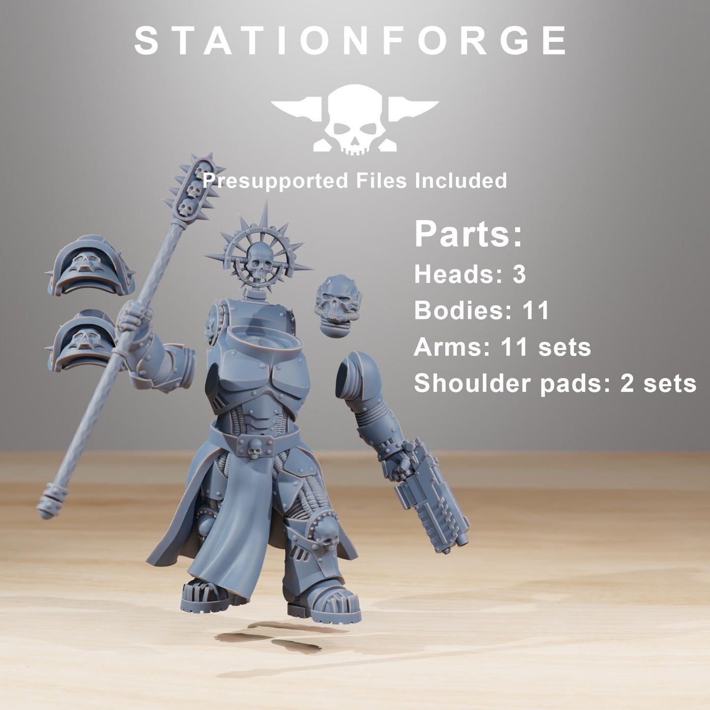 Socratis Melee Infantry, Modular Sci-Fi Marine warriors by STATIONFORGE, Grimdark Wargames Proxy