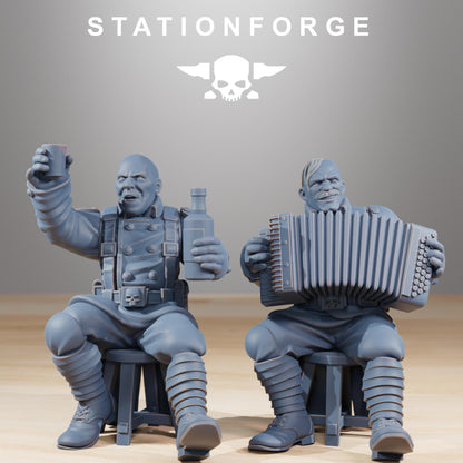 GrimGuard Holiday Feast, Death Korps Proxy, Sci-Fi Wargames Miniatures by STATIONFORGE