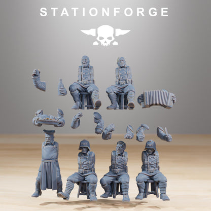 GrimGuard Holiday Feast, Death Korps Proxy, Sci-Fi Wargames Miniatures by STATIONFORGE