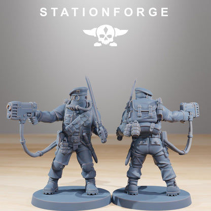 GrimGuard Jungle Fighters, Death Korps Proxy, Sci-Fi Wargames Miniatures by STATIONFORGE