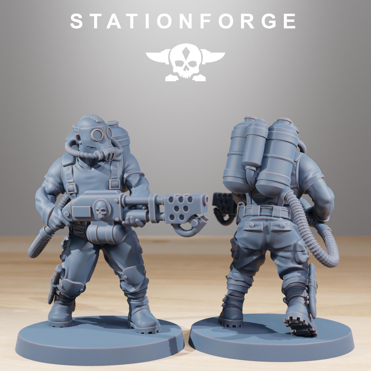 GrimGuard Jungle Fighters, Death Korps Proxy, Sci-Fi Wargames Miniatures by STATIONFORGE