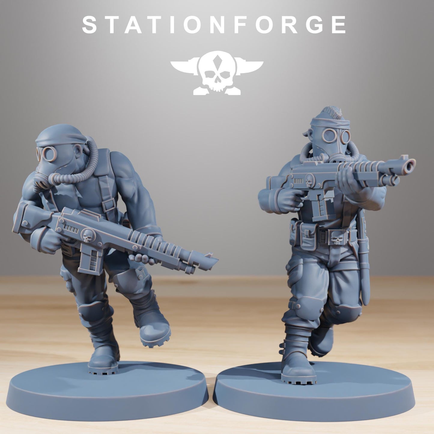 GrimGuard Jungle Fighters, Death Korps Proxy, Sci-Fi Wargames Miniatures by STATIONFORGE