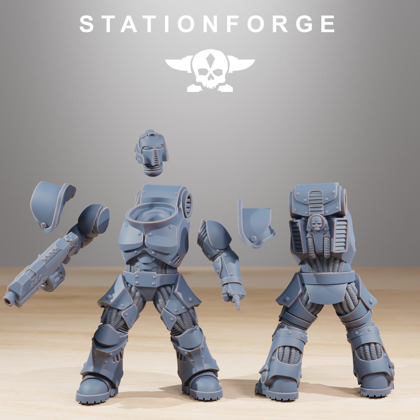 Socratis Legion Infantry, Modular Sci-Fi Marine warriors by STATIONFORGE, Grimdark Wargames Proxy