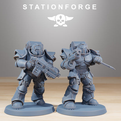 Socratis Legion Infantry, Modular Sci-Fi Marine warriors by STATIONFORGE, Grimdark Wargames Proxy
