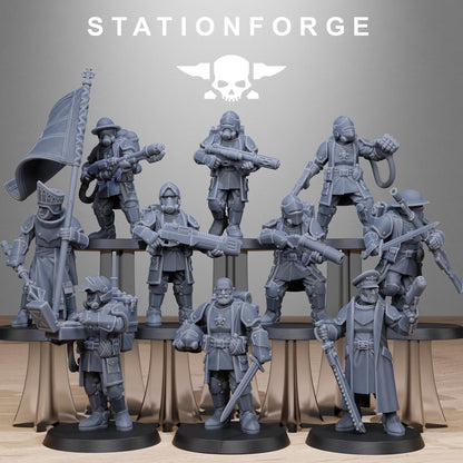 RoyalGuard Enforcers Modular Set Miniatures by STATIONFORGE,  Imperial guard infantry regiment