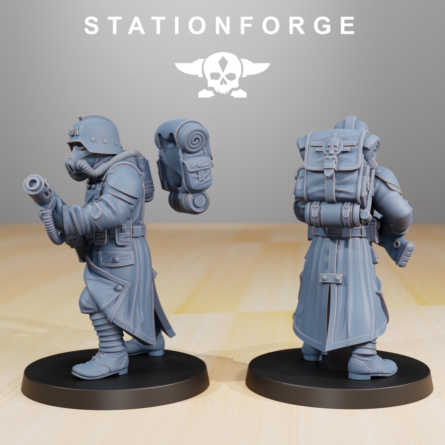 GrimGuard Infantry Builder, Death Korps Proxy, Sci-Fi Wargames Miniatures by STATIONFORGE