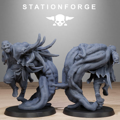 Corrupted Guard Butchers, Chaos Worshipper Sci-Fi Wargames Miniatures by STATIONFORGE, Corrupted Imperial Guard