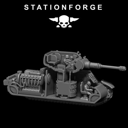 FreeGuard Battle Tank - GrimGuard Heavy Tank, Sci-Fi Space Guard Soldiers by STATIONFORGE