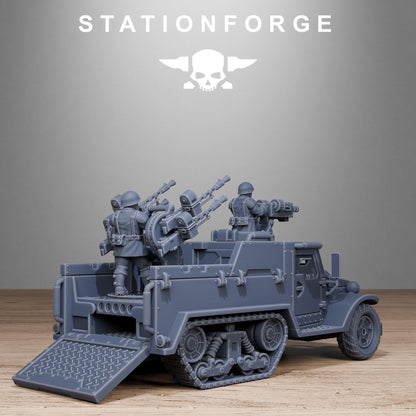 FreeGuard Half Track, Modular Sci-Fi Guardsmen Vehicle by STATIONFORGE, Sci-fi Wargames Proxy, Imperial Guard Transport Truck