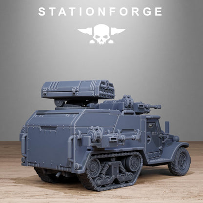 FreeGuard Half Track, Modular Sci-Fi Guardsmen Vehicle by STATIONFORGE, Sci-fi Wargames Proxy, Imperial Guard Transport Truck