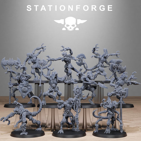Raticus Technoclaw, Space Techno-Rats, monopose Sci-Fi warriors by STATIONFORGE, Sci-Fi Wargames Rat-Themed Grimdark miniatures