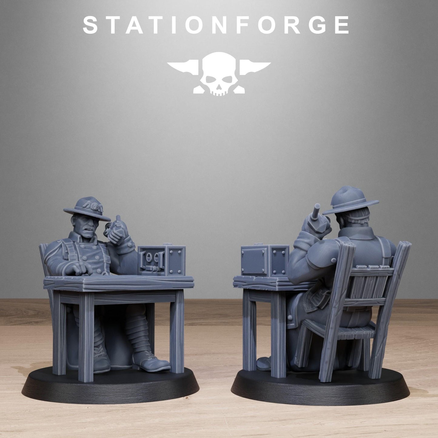 GrimGuard Chill Squad, Death Korps Proxy, Sci-Fi Wargames Miniatures by STATIONFORGE