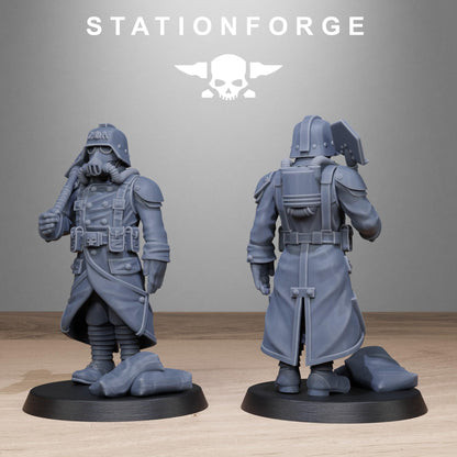 GrimGuard Chill Squad, Death Korps Proxy, Sci-Fi Wargames Miniatures by STATIONFORGE
