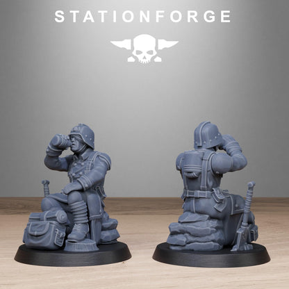GrimGuard Chill Squad, Death Korps Proxy, Sci-Fi Wargames Miniatures by STATIONFORGE
