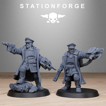 FreeGuard Officer, Imperial Guard Proxy, Sci-Fi Wargames Miniatures by STATIONFORGE