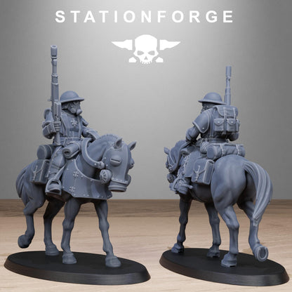 RoyalGuard Cavalry Modular Set Miniatures by STATIONFORGE,  Imperial guard cavalry regiment