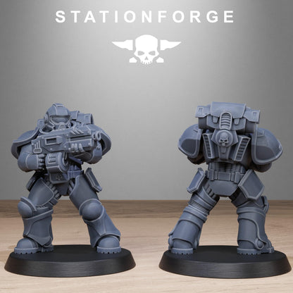 Socratis Brutes, Modular Sci-Fi Marine warriors by STATIONFORGE, Grimdark Wargames Proxy