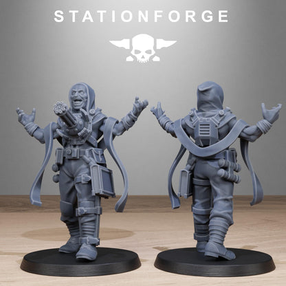 Corrupted Guard Abhumans, Chaos Worshipper Sci-Fi Wargames Miniatures by STATIONFORGE, Corrupted Imperial Guard
