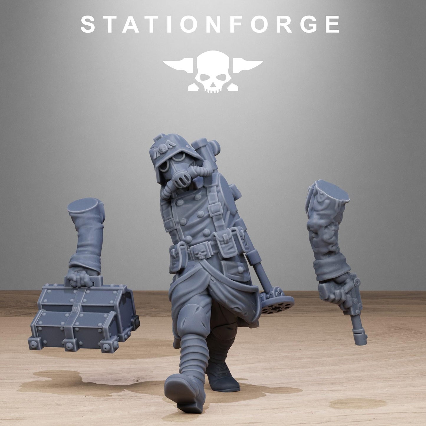 GrimGuard Radioactive Mutants, Death Korps Proxy, Sci-Fi Wargames Miniatures by STATIONFORGE