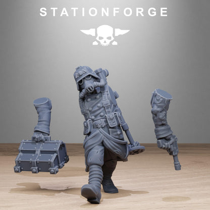 GrimGuard Radioactive Mutants, Death Korps Proxy, Sci-Fi Wargames Miniatures by STATIONFORGE