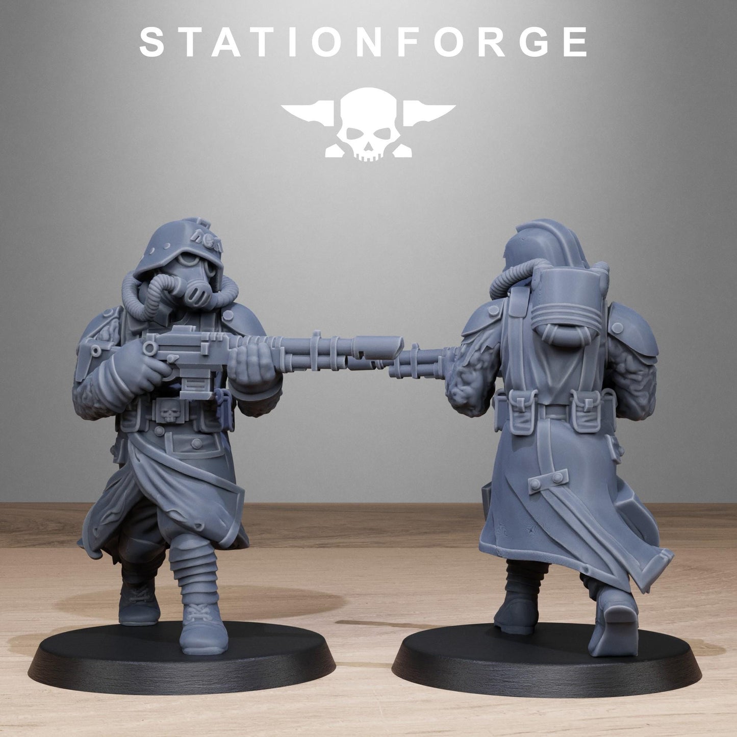 GrimGuard Radioactive Mutants, Death Korps Proxy, Sci-Fi Wargames Miniatures by STATIONFORGE