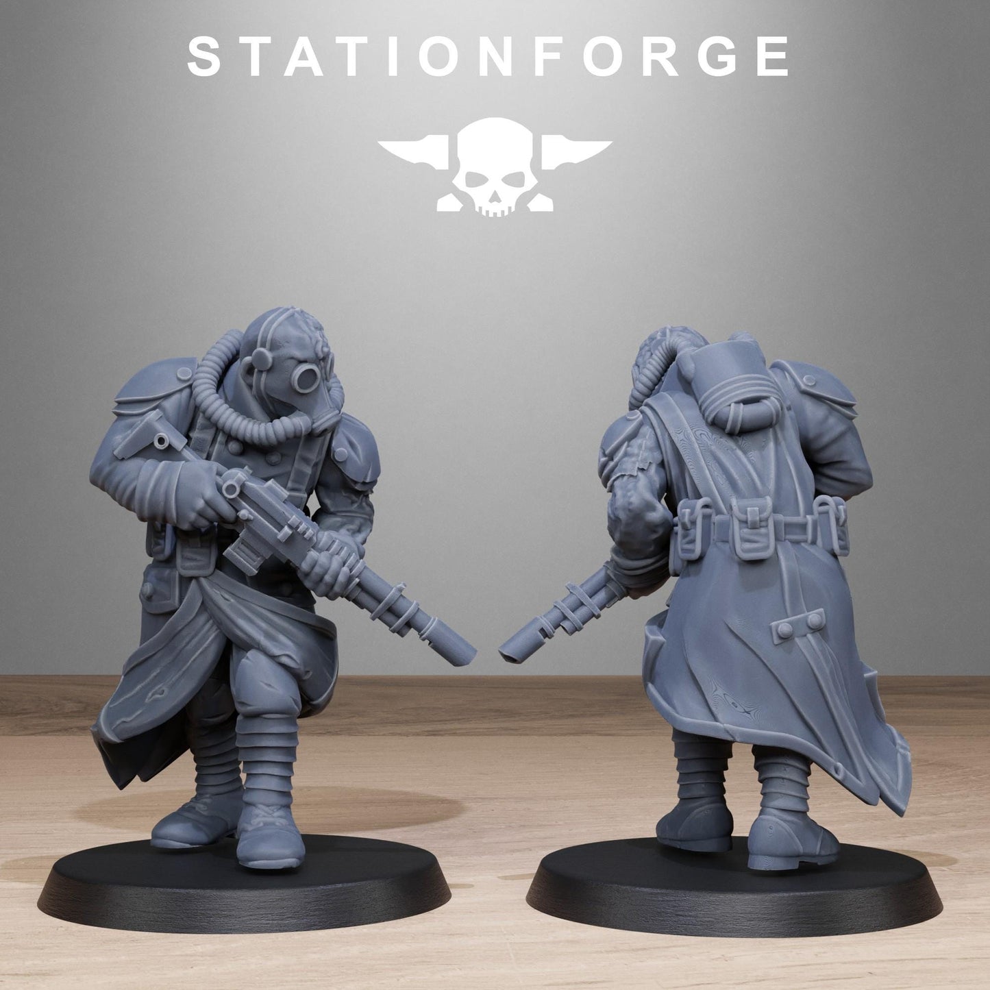 GrimGuard Radioactive Mutants, Death Korps Proxy, Sci-Fi Wargames Miniatures by STATIONFORGE