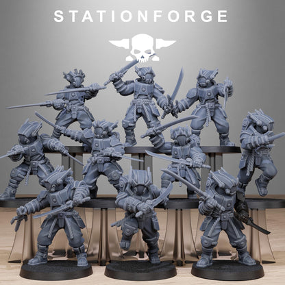 Tarion Melee Infantry, Communitarian Alien Infantry, Sci-Fi Wargames Miniatures by STATIONFORGE