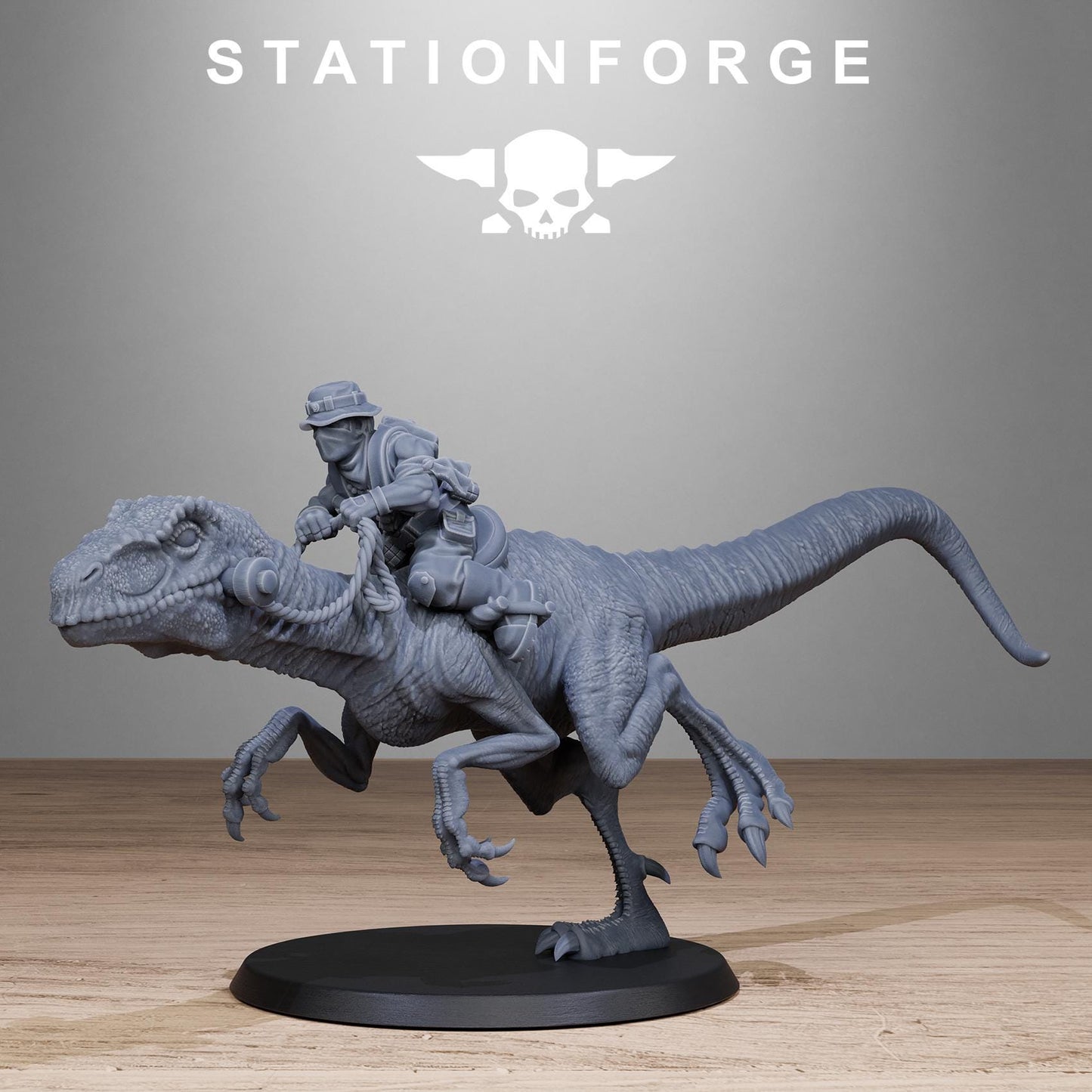 GrimGuard Jungle Raptors, Modular Set Miniatures by STATIONFORGE,  Imperial guard cavalry regiment