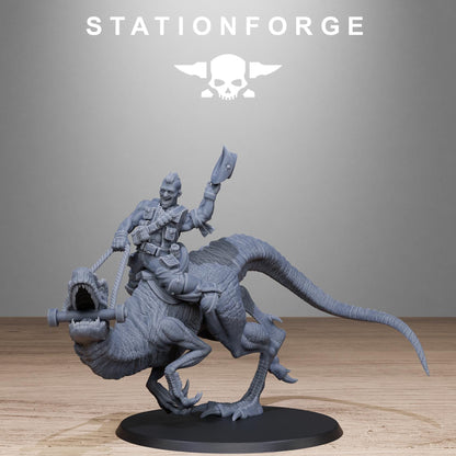 GrimGuard Jungle Raptors, Modular Set Miniatures by STATIONFORGE,  Imperial guard cavalry regiment