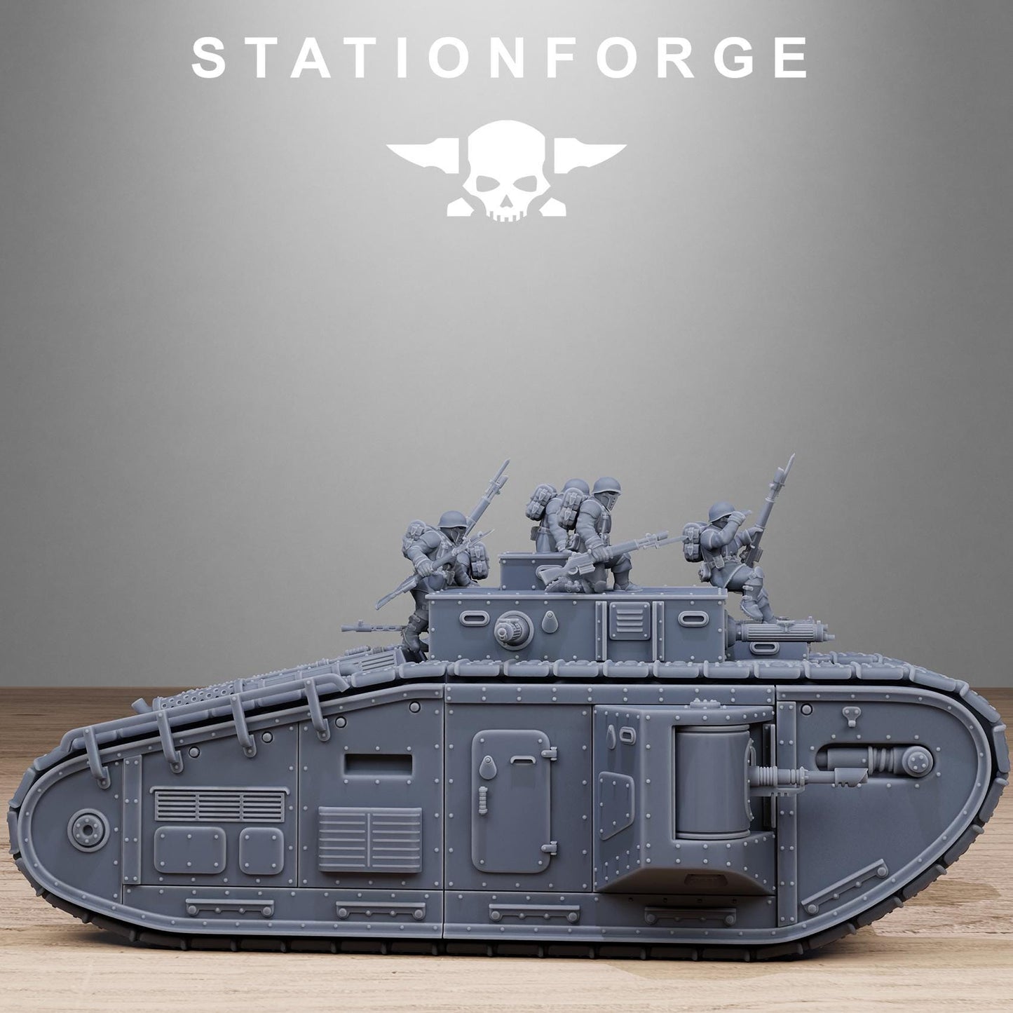 FreeGuard Heavy Tank - GrimGuard Heavy Tank, Sci-Fi Space Guard Soldiers by STATIONFORGE