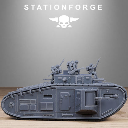 FreeGuard Heavy Tank - GrimGuard Heavy Tank, Sci-Fi Space Guard Soldiers by STATIONFORGE