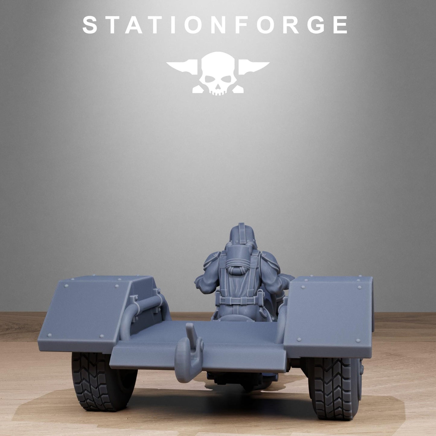 GrimGuard Support Vehicles, Modular Sci-Fi Guardsmen Vehicles by STATIONFORGE, Sci-fi Wargames Proxy, Imperial Guard Transports