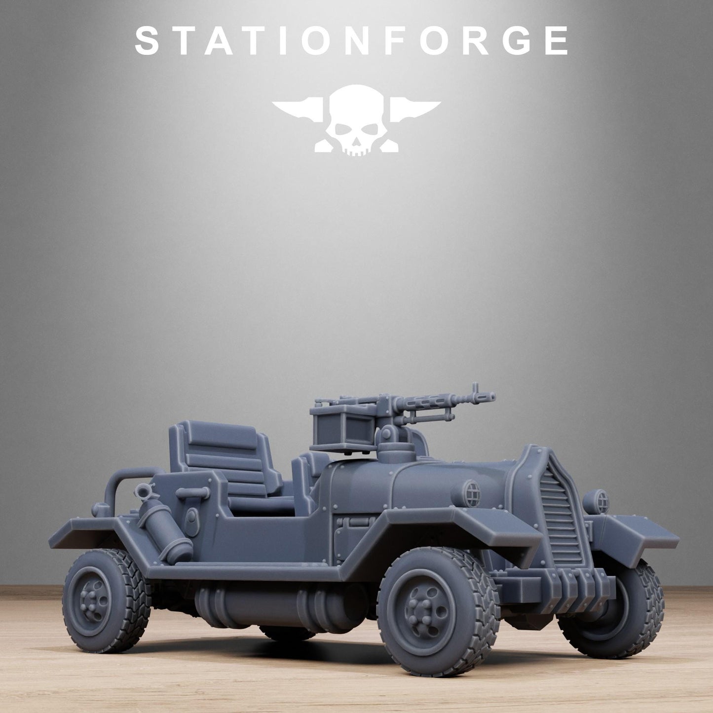 GrimGuard Support Vehicles, Modular Sci-Fi Guardsmen Vehicles by STATIONFORGE, Sci-fi Wargames Proxy, Imperial Guard Transports