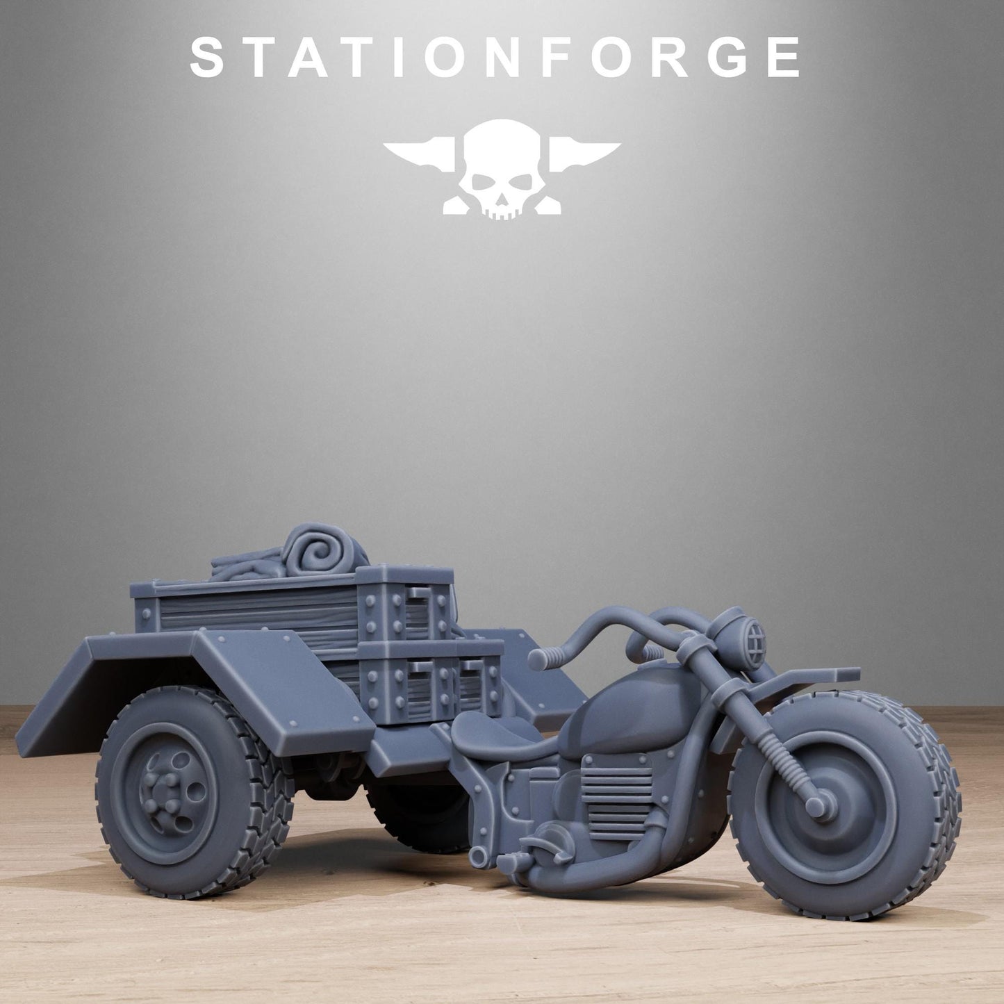 GrimGuard Support Vehicles, Modular Sci-Fi Guardsmen Vehicles by STATIONFORGE, Sci-fi Wargames Proxy, Imperial Guard Transports