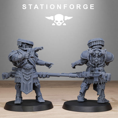 Scavenger Snipers, Space Techno-bots, modular Sci-Fi warriors by STATIONFORGE, Sci-Fi Wargames Cyber-themed Grimdark miniatures
