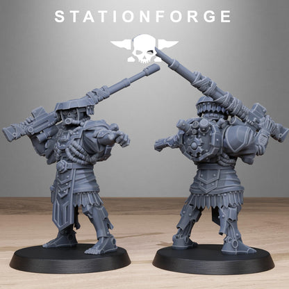 Scavenger Snipers, Space Techno-bots, modular Sci-Fi warriors by STATIONFORGE, Sci-Fi Wargames Cyber-themed Grimdark miniatures
