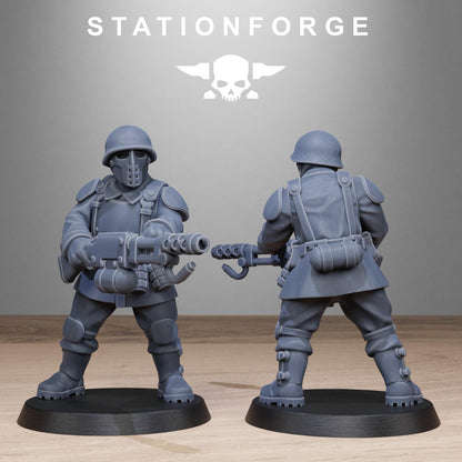 FreeGuard Infantry, Imperial Guard Proxy, Sci-Fi Wargames Miniatures by STATIONFORGE
