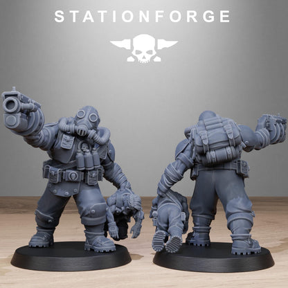 GrimGuard Jungle Fighter Mutants, Imperial Guard Proxy, Sci-Fi Wargames Miniatures by STATIONFORGE