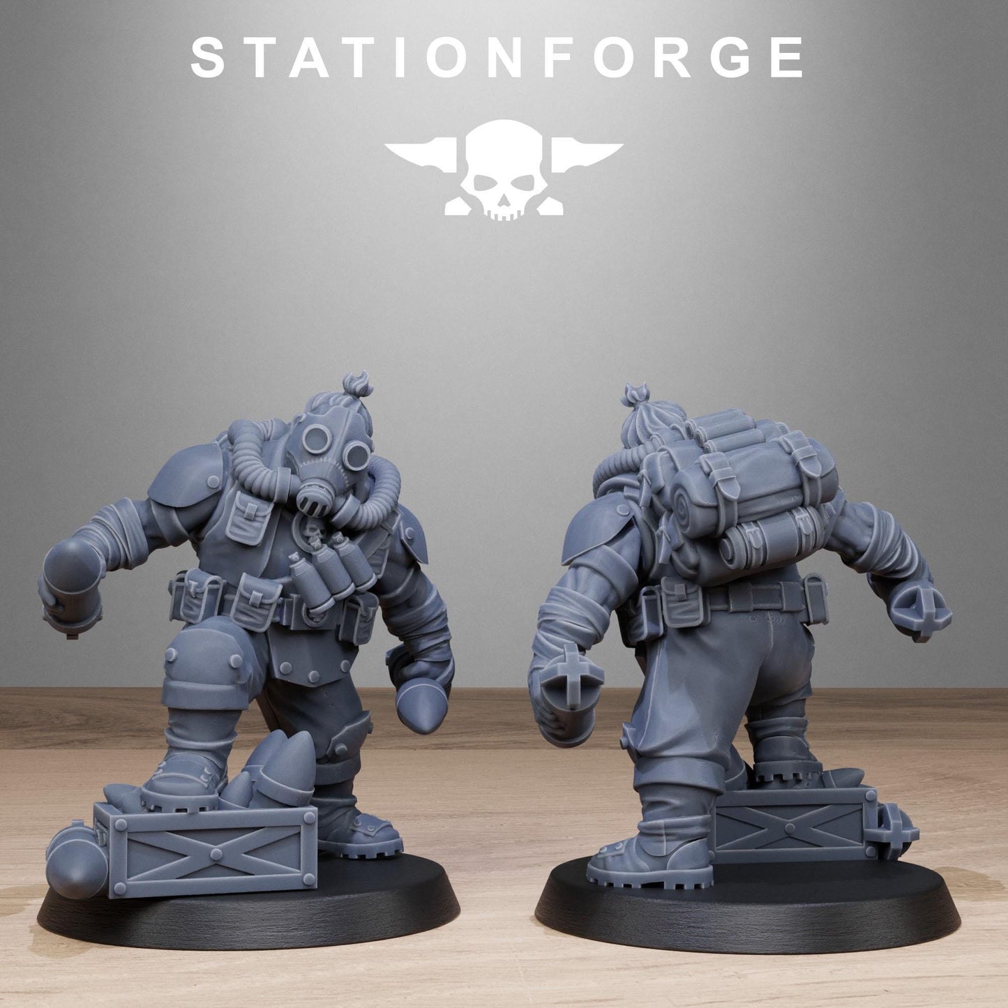 GrimGuard Jungle Fighter Mutants, Imperial Guard Proxy, Sci-Fi Wargames Miniatures by STATIONFORGE