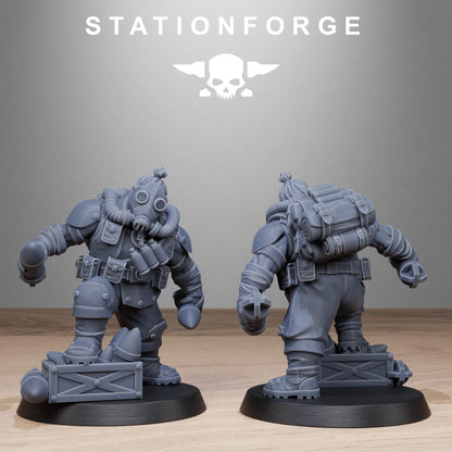 GrimGuard Jungle Fighter Mutants, Imperial Guard Proxy, Sci-Fi Wargames Miniatures by STATIONFORGE
