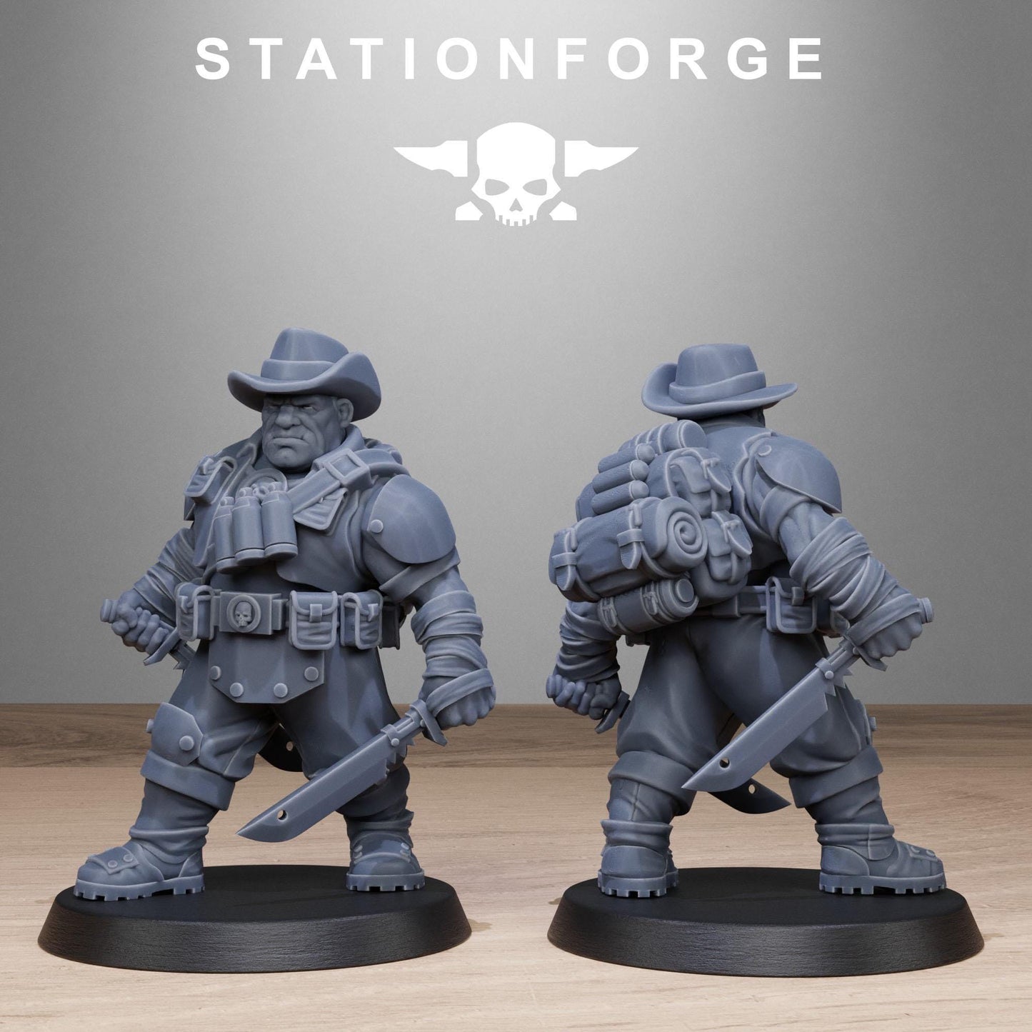 GrimGuard Jungle Fighter Mutants, Imperial Guard Proxy, Sci-Fi Wargames Miniatures by STATIONFORGE
