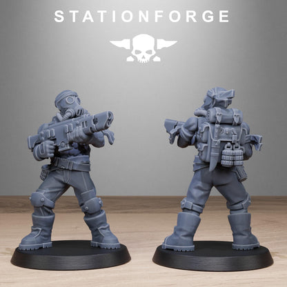 GrimGuard Jungle Fighters 2, Death Korps Proxy, Sci-Fi Wargames Miniatures by STATIONFORGE