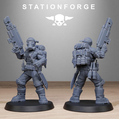 GrimGuard Jungle Fighters 2, Death Korps Proxy, Sci-Fi Wargames Miniatures by STATIONFORGE