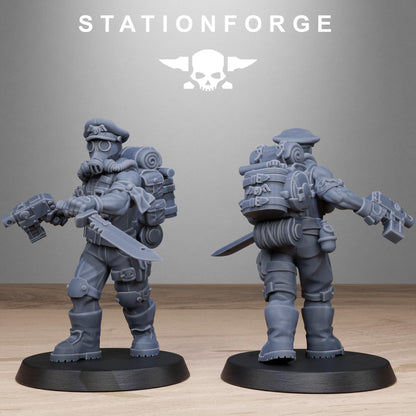 GrimGuard Jungle Fighters 2, Death Korps Proxy, Sci-Fi Wargames Miniatures by STATIONFORGE