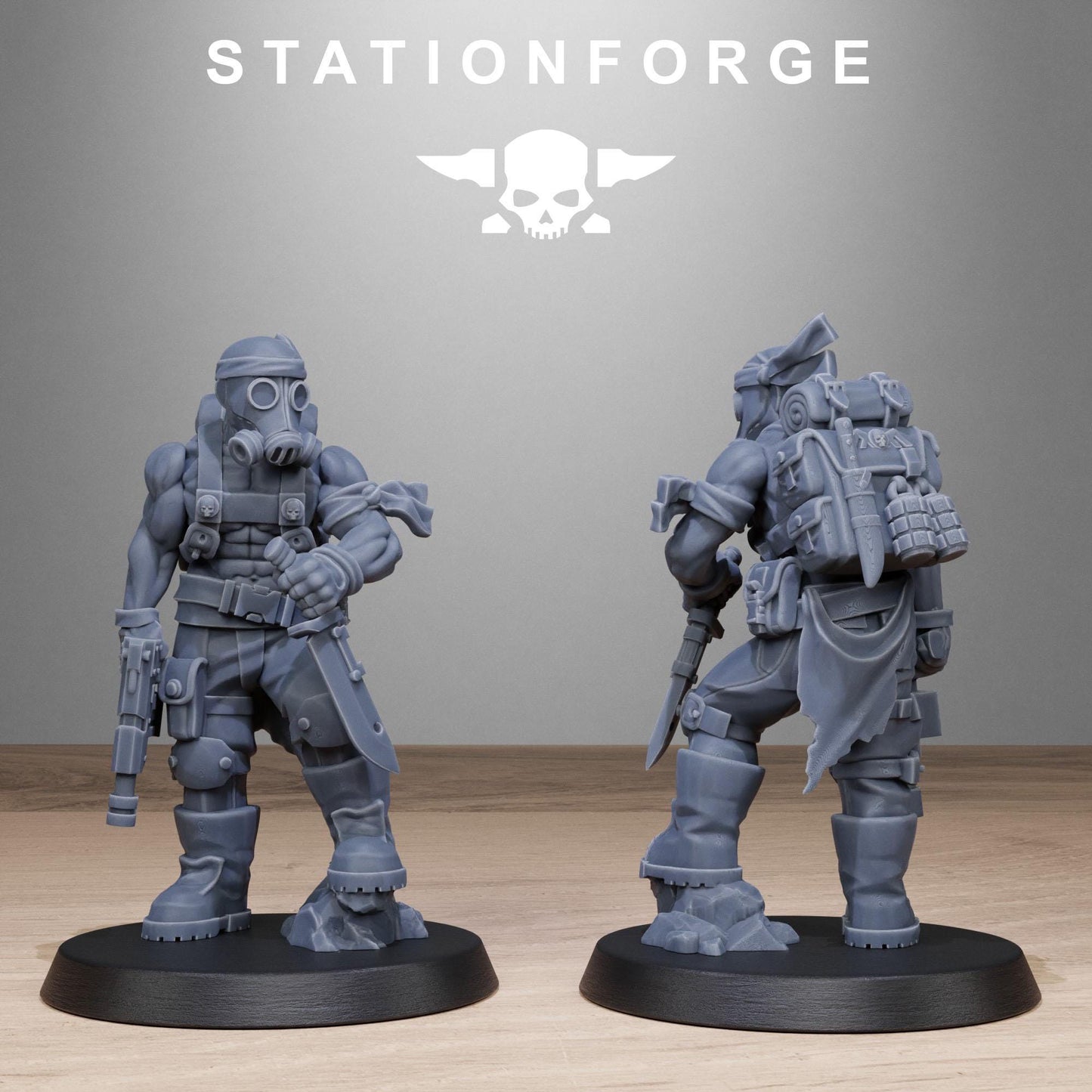 GrimGuard Jungle Fighters 2, Death Korps Proxy, Sci-Fi Wargames Miniatures by STATIONFORGE