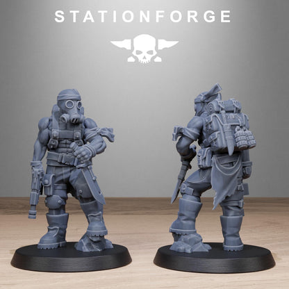 GrimGuard Jungle Fighters 2, Death Korps Proxy, Sci-Fi Wargames Miniatures by STATIONFORGE