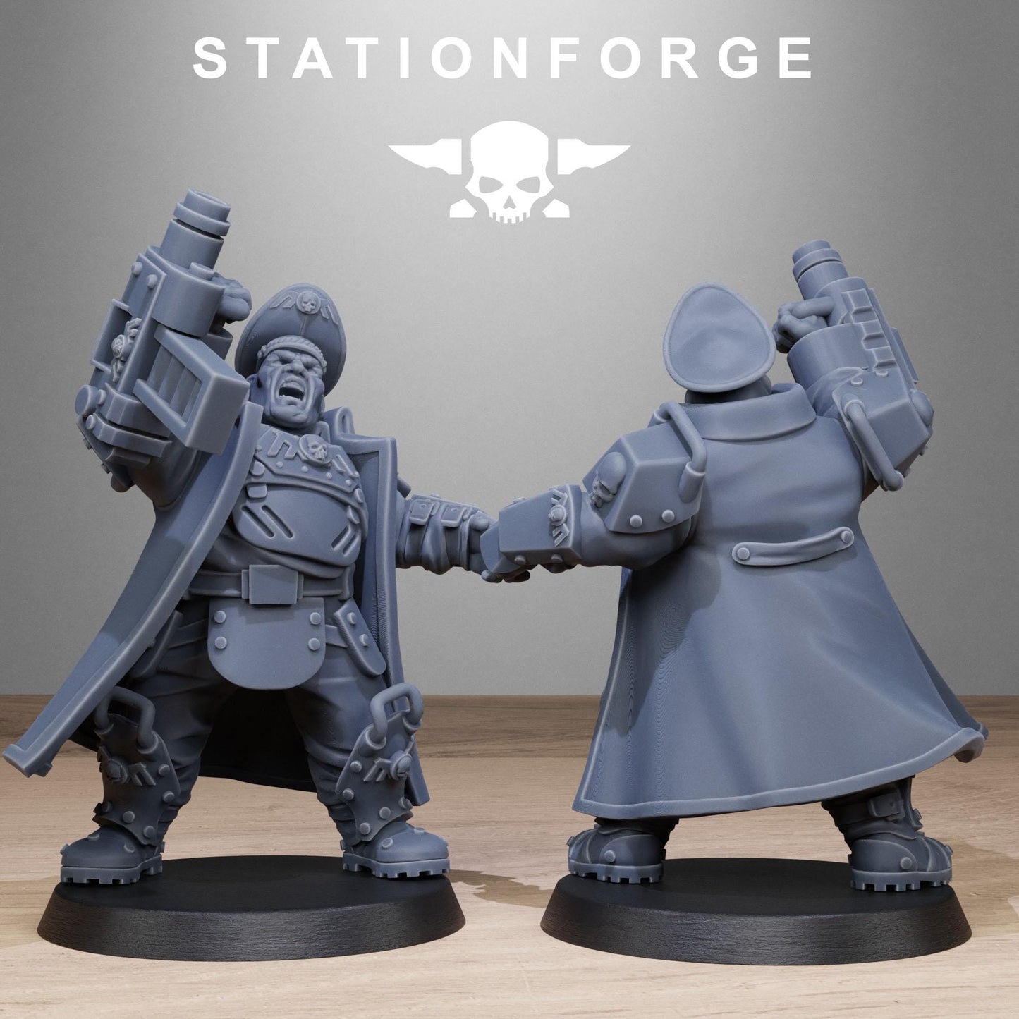 GrimGuard Armored Mutants, Imperial Guard Proxy, Sci-Fi Wargames Miniatures by STATIONFORGE
