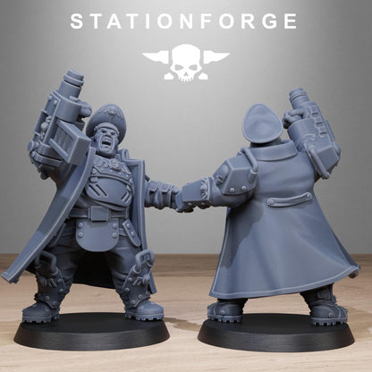 GrimGuard Armored Mutants, Imperial Guard Proxy, Sci-Fi Wargames Miniatures by STATIONFORGE