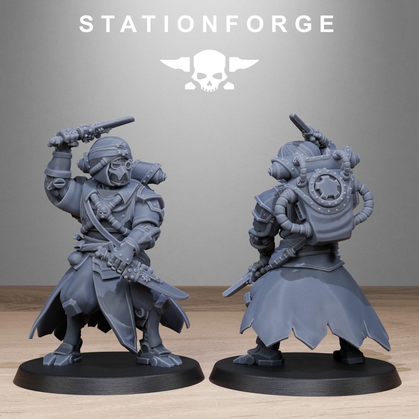 Scavenger Scorchers, Space Techno-bots, modular Sci-Fi warriors by STATIONFORGE, Sci-Fi Wargames Cyber-themed Grimdark miniatures