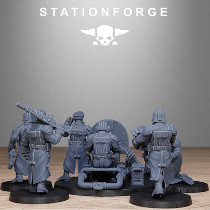 GrimGuard Battle Weapons 2.0, Heavy Weapons Team,  Imperial Guard Miniatures by STATIONFORGE